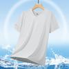 Men's Plus Size Ice Silk V-Neck Short Sleeve Mesh Sports T-Shirt