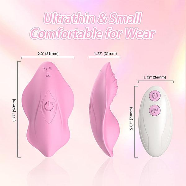 Wearable Remote Control Vibrator Discreet Panty Clitoral Massager, G Spot Butterfly Vibrators with 9 Vibration for Women
