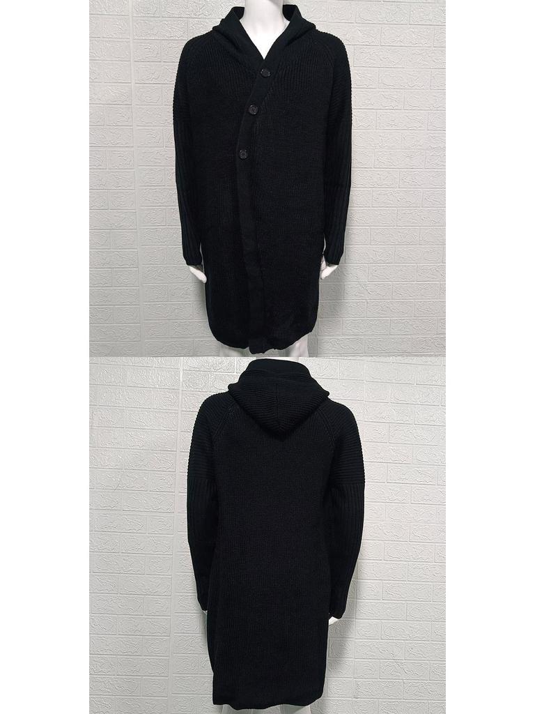 2025 Autumn/Winter Men's Hooded Knit Cardigan Jacket