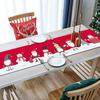New Christmas table flag decoration, home kitchen imitation linen tablecloth Christmas table flag