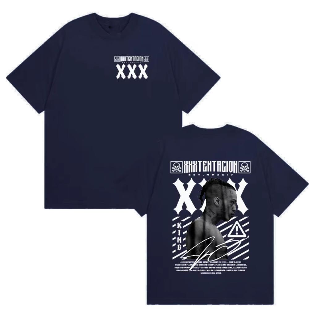 Rapper XXXTentacion Tour Album Graphic T Shirts Unisexs Vintage Cotton Short Sleeve Tshirt Hip Hop Gothic Clothing Tee Shirt