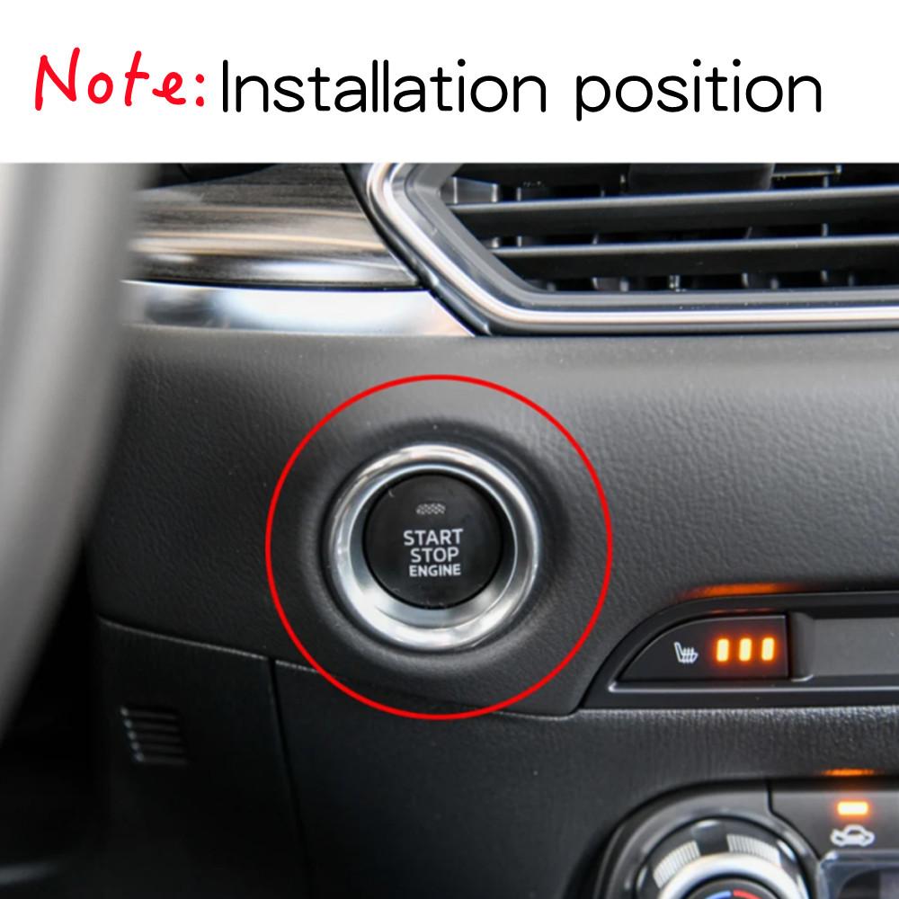 ABHD1 For Mazda 3 6 CX-3 CX-4 CX-5 CX4 CX5 Car Engine Start Stop Push Button Ignition Switch Cover Replace Auto Interior Accessories