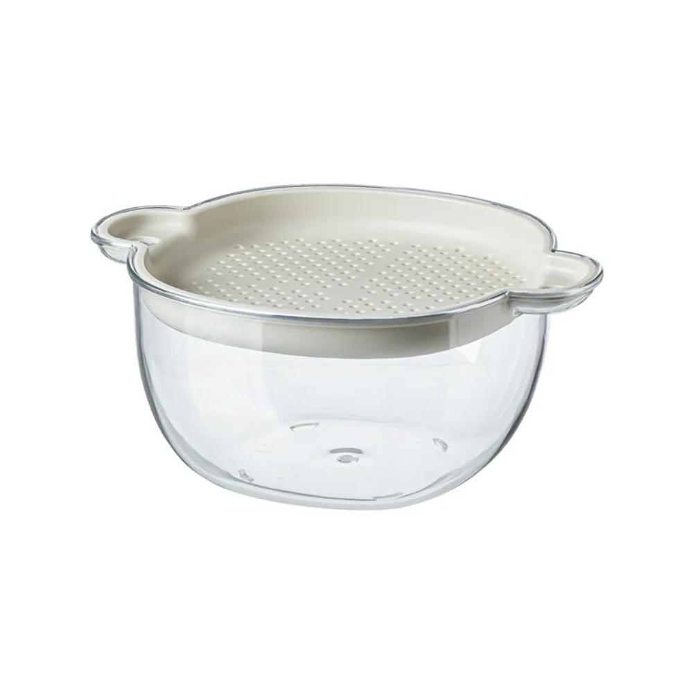 Kitchen Drain Basket Household Washing Basket Filter Basket Fruit Plastic Double Wash Fruit Tray Plastic Washing Vegetables