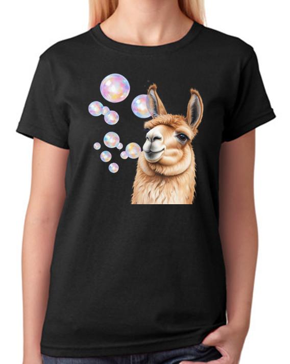 

Llama Blowing Bubbles Ladies T-Shirt 4XL