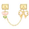 Gold Color Cute Cat Paw Pearls Bow Knot Rose Chain Tassel Italian Charm Links Fit 9mm Bracelet Stainless Steel Women DIY Making
