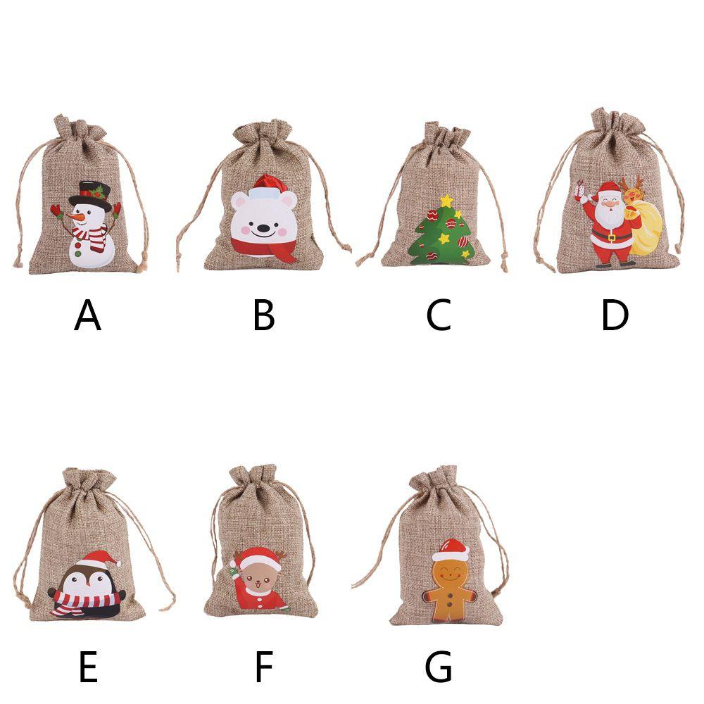 Party Wedding Drawstring Pouch Christmas Ornament Candy Bags Christmas Decorations Storage Bags