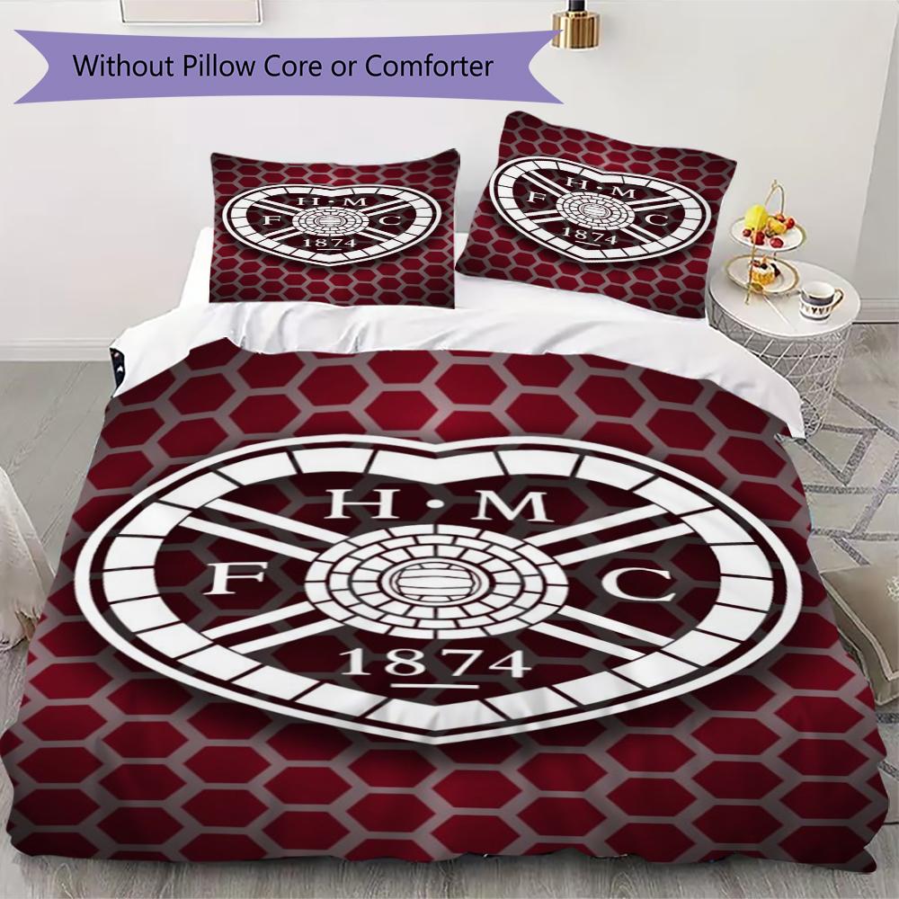 

Hartes Football Club Pattern Bedding uilt Set uilt Cover Pillowcase Home Decoration Birthday Gift (1 * duvet cover + 2 * pillowcase without core) 135x200cm