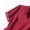 Sanpowa Elegant V-Neck Tie-Waist Midi Dress