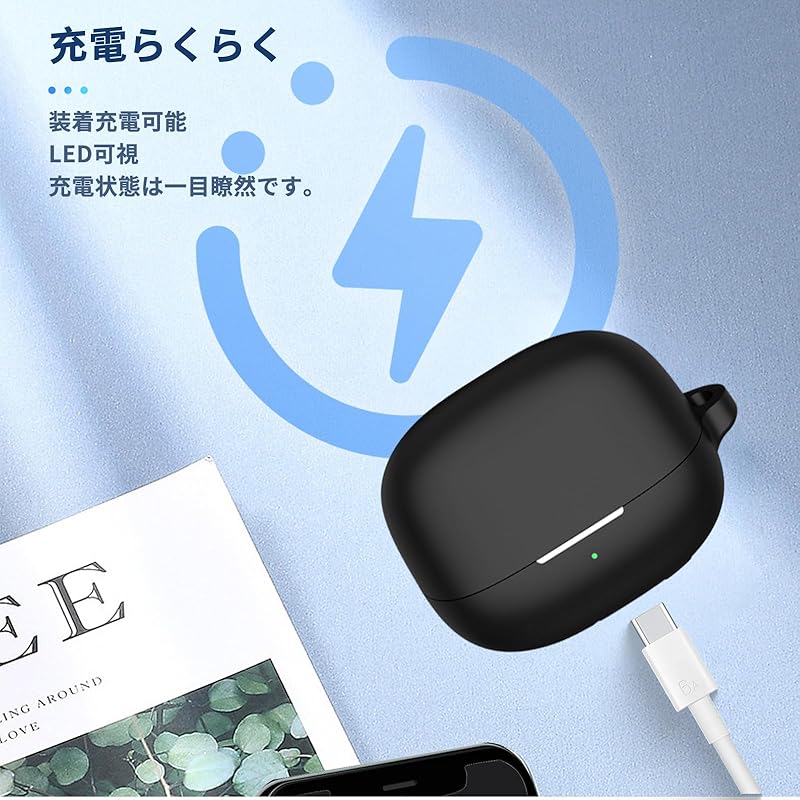 For Xiaomi Buds 5 Pro for Case Cover [NOUKAJU] Wireless Earphones Silicon Protective Case (With Carabiner + Strap Included) ) Fall Prevention Scratch