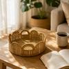 Woven Storage Basket Round Shape with Handles Handcrafted Natural Material Durable and Lightweight for Home Organization and Storage Needs