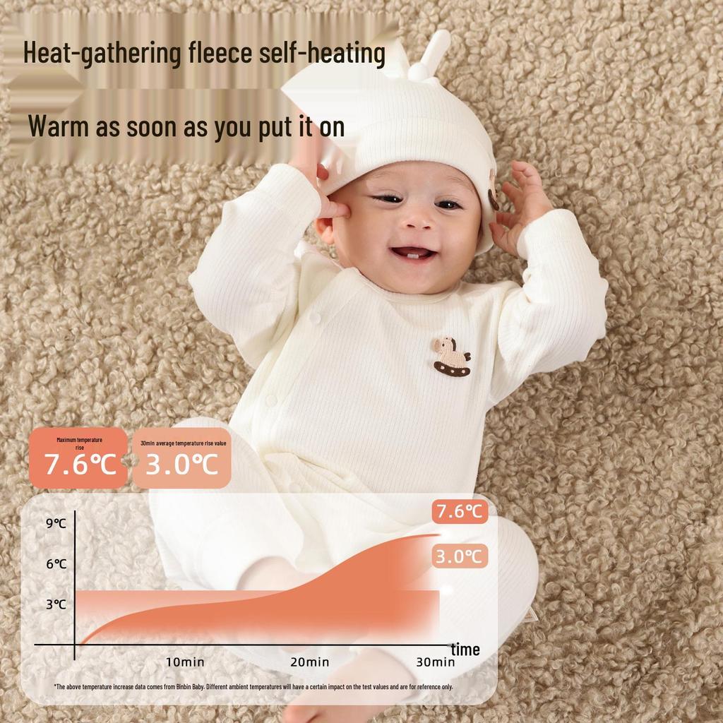 Baby Weicher Samt Langarm Strampler - Neugeborene Frühling/Herbst Warmer Schlafanzug