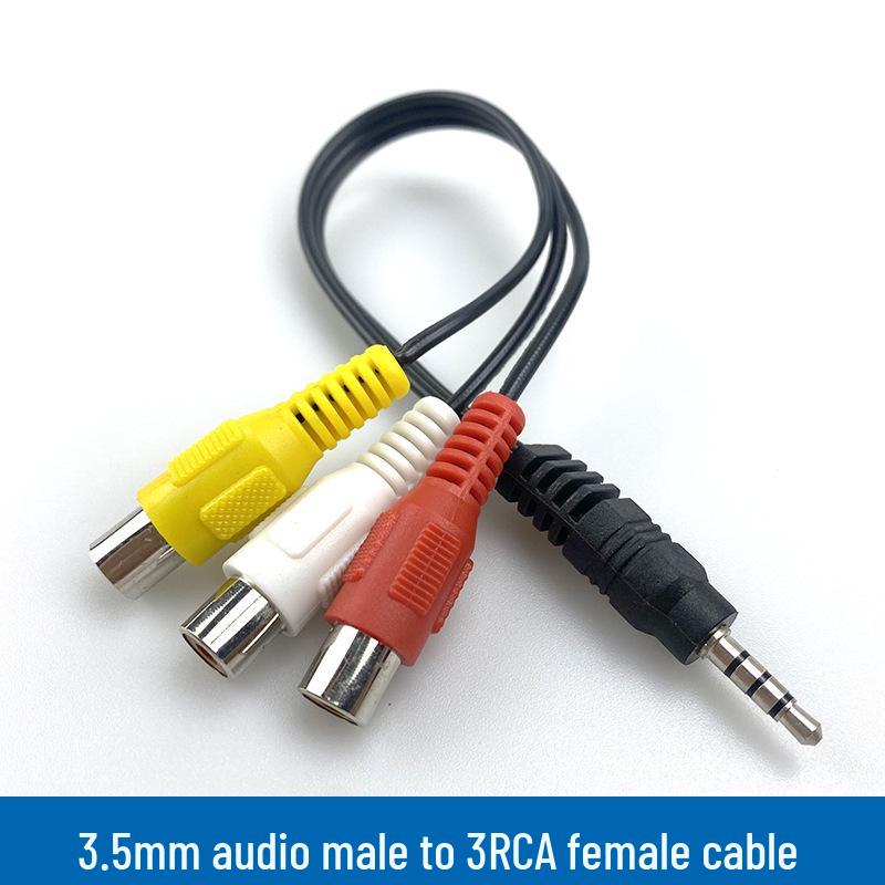 3.5mm To 3RCA Audio Adapter Cable - Male To Female AV Cable