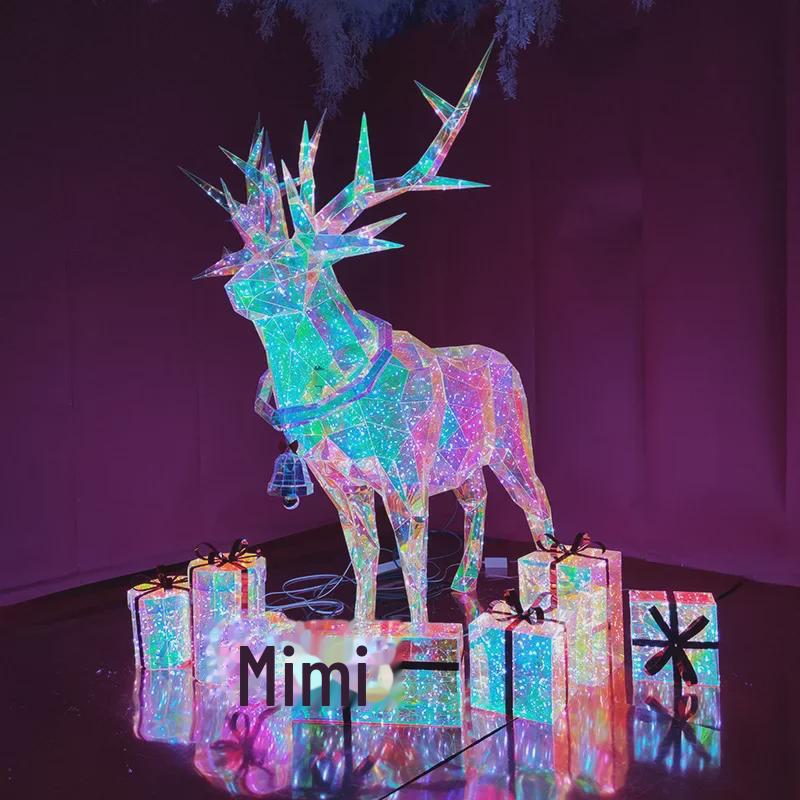 Christmas Laser Magic Elk: Outdoor Luminous Deer Decoration for Malls and Bars
