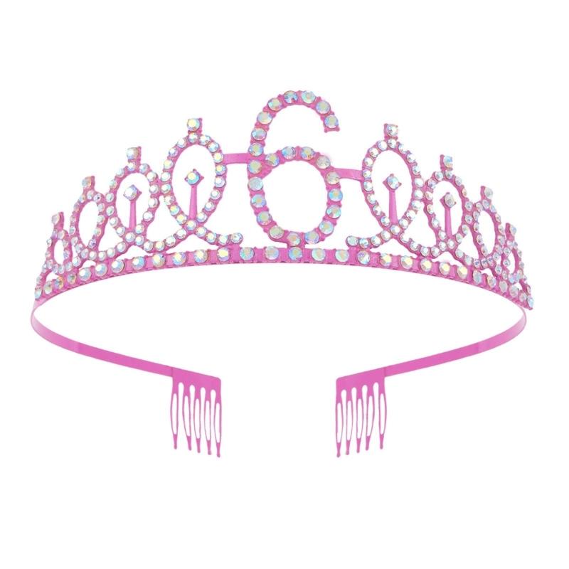 

Короны принцесс из сплавов с регулируемыми стразами, повязки на голову для празднования дня рождения