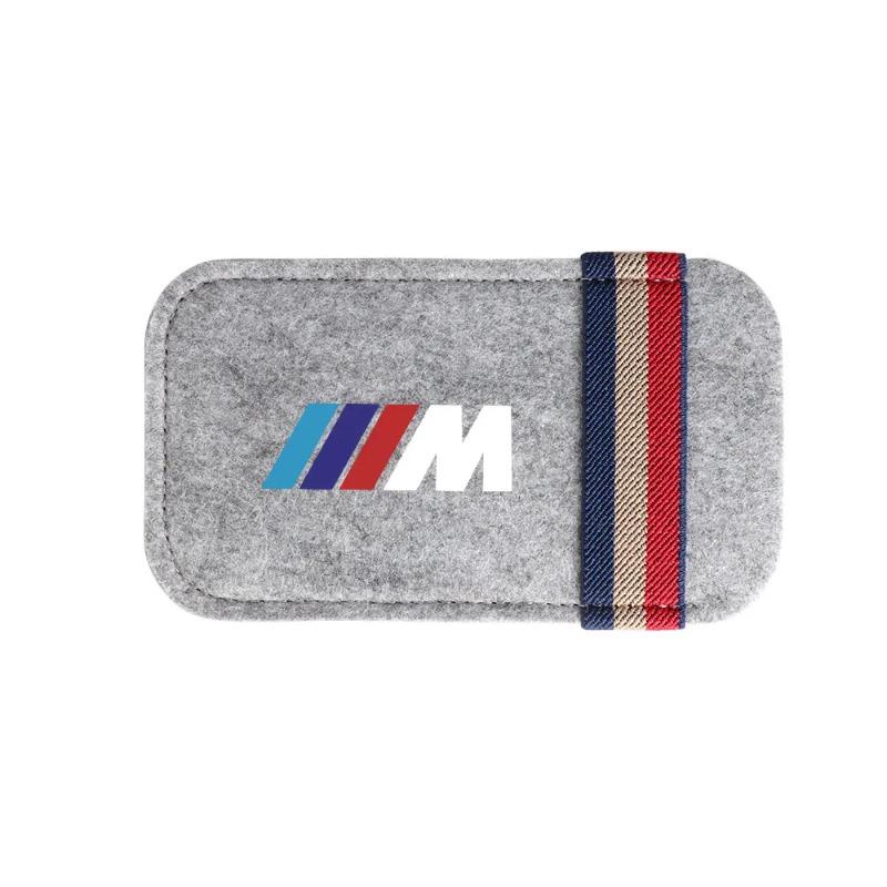 Für BMW Auto Sonnenblende Brillenetui Filzleder Verschleißfest Sonnenbrillenhalter Aufbewahrungsbox Universal Brillen Organizer Tasche