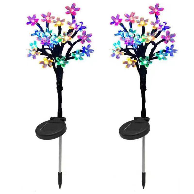 Cross-Border LED Solar Cherry Blossom Firework Lights for Garden and Courtyard Decoration