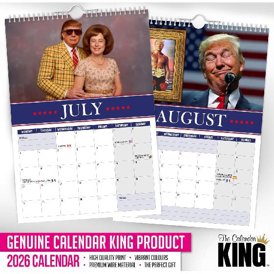 // Donald Trump - 2026 Wall Calendar - 210MM X 297MM (8.3 X 11.7 INCH)