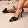 Huizhou Women's High-heeled Sandals Black Fashion High-heeled Shoes Women's Stiletto High-heeled Buckle Pointed Simple High-heeled Sandals