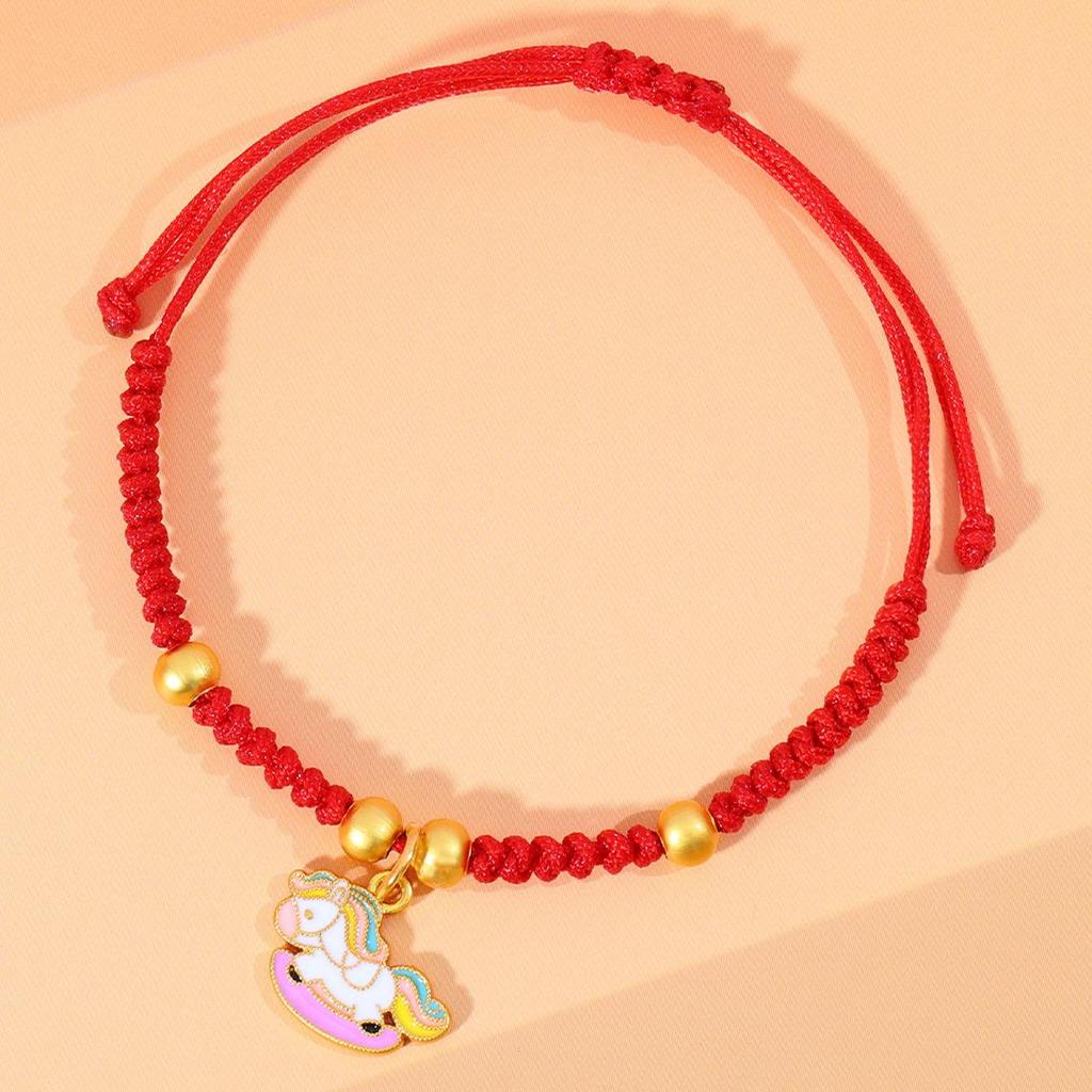 Year of the Horse Zodiac Bracelet - Red String Handmade Couples Charm for Men and Women, New Year Gift Jewelry
