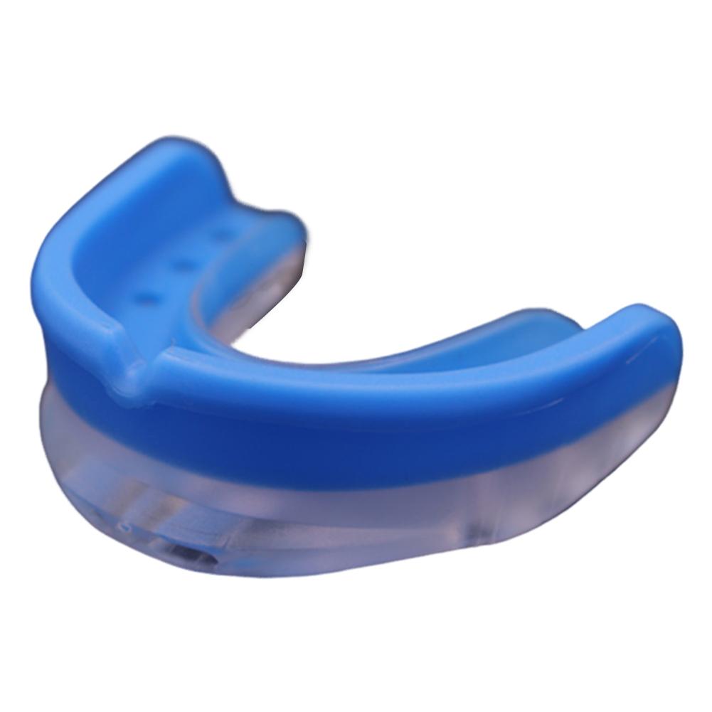 

Fighting Sports Mouth Guard Shock Absorbing Basketball Mouthpiece Thickened Mouth Protector for MMA Muay Thai Training синий