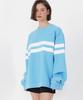 Nomer White Striped Sweatshirt Blue