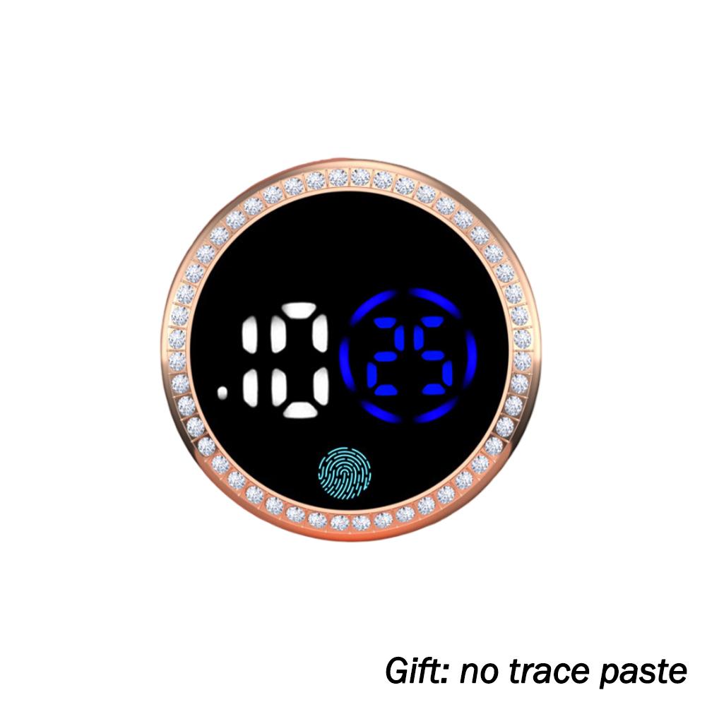 Bil Interiör Klocka Klocka Tillbehör Pekskärm Kvarts Klocka Fordon Elektronisk Prydnad Motorcykeltillbehör