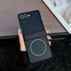 Luxury Carbon Fiber Stripes Fold Phone Case For Samsung Galaxy Z Flip 7 FE 6 5 Anti-Drop Magnetic Wireless Charge Protect Cover