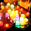 24 Stück LED-Teelichter, herzförmige, flammenlose, flackernde Kerzen, batteriebetriebene elektrische Teelichter für Valentinstag und Hochzeit