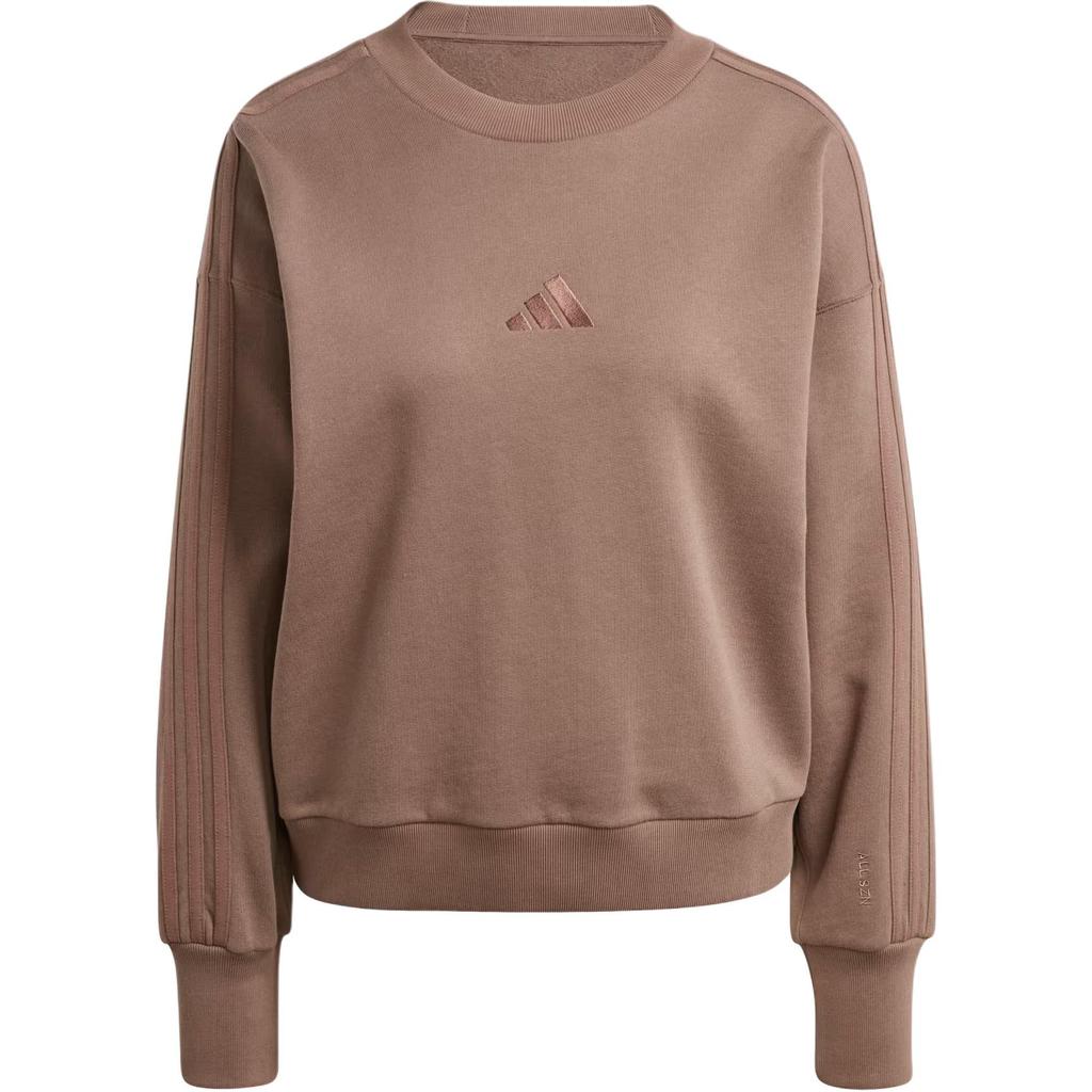 Adidas Casual Round Neck Long Sleeve Pullover Sweatshirt Women Sweatshirt Rock-Layer-Deep-Earth-Brown JI9101