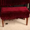 1-Seater / Premium Pleuche Piano Stool Cover Sleeve with Macrame Decorated VARIOUS COLORS