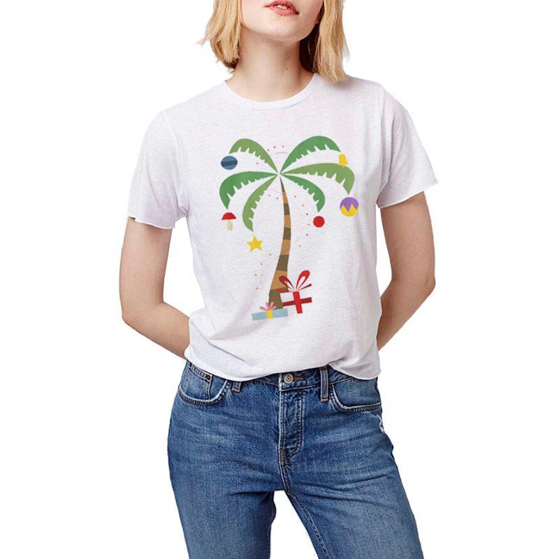 Buy Women Round Neck White T Shirt 