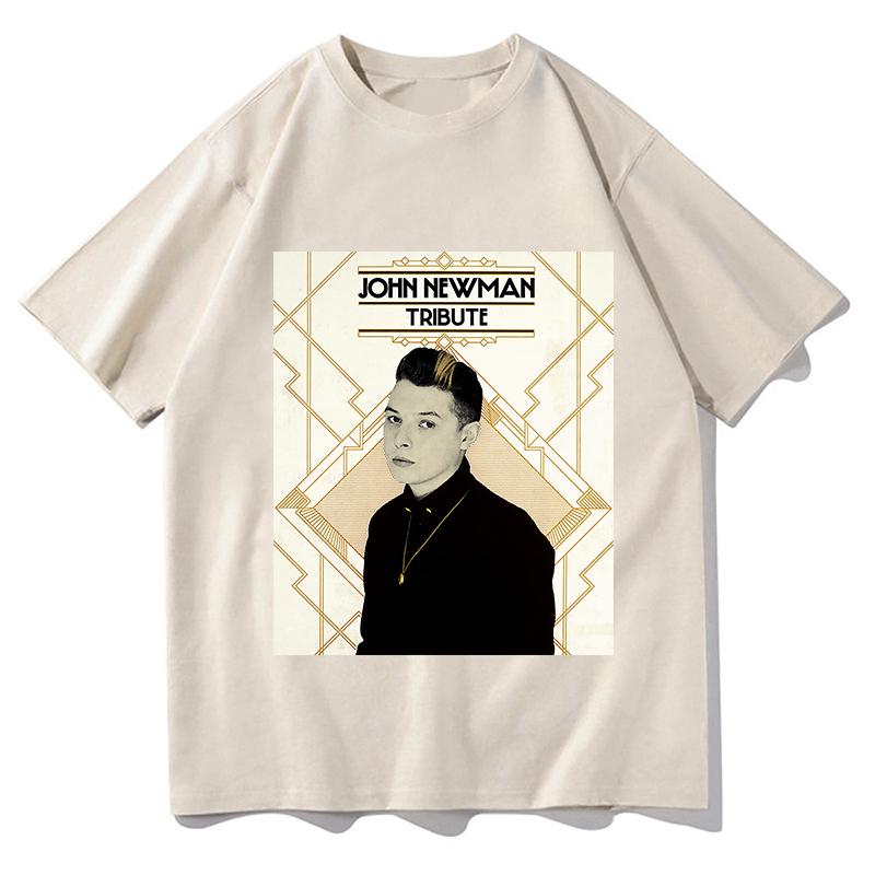 John NewUnisex Love Me Again Tour 2026 T-Shirt Sommer Kurzarm Rundhals Unisexs T-Shirt Streetwear Hip Hop Sänger Grafik Y2K Shirt
