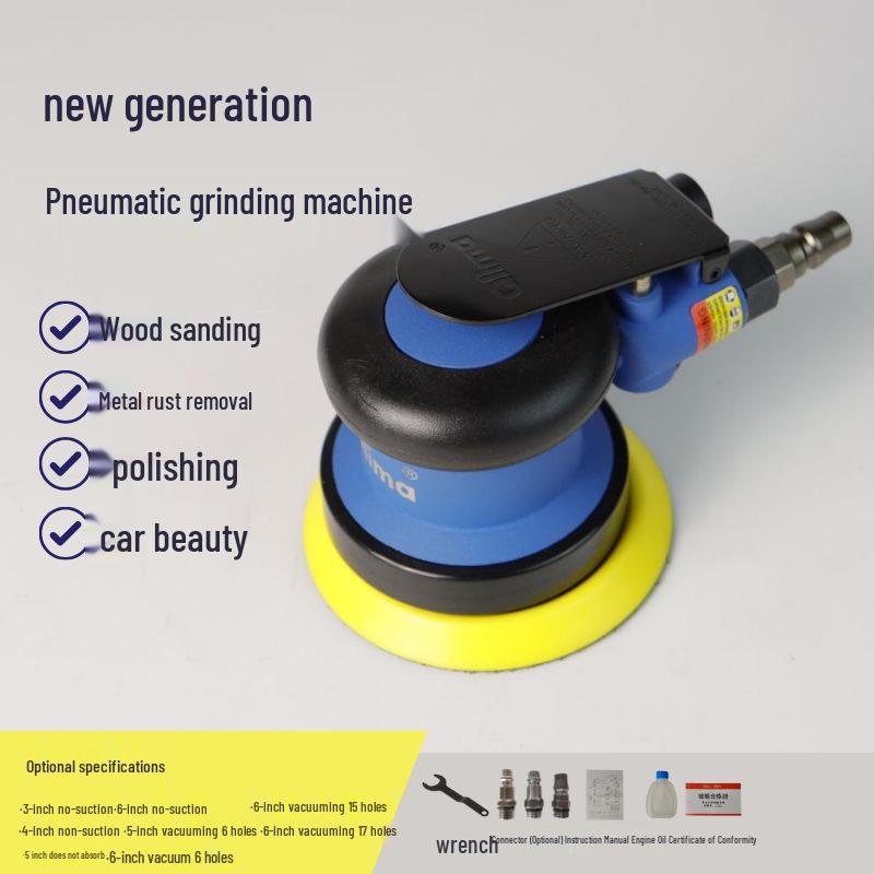 5-inch Stainless Steel Pneumatic Orbital Sander & Car Polisher