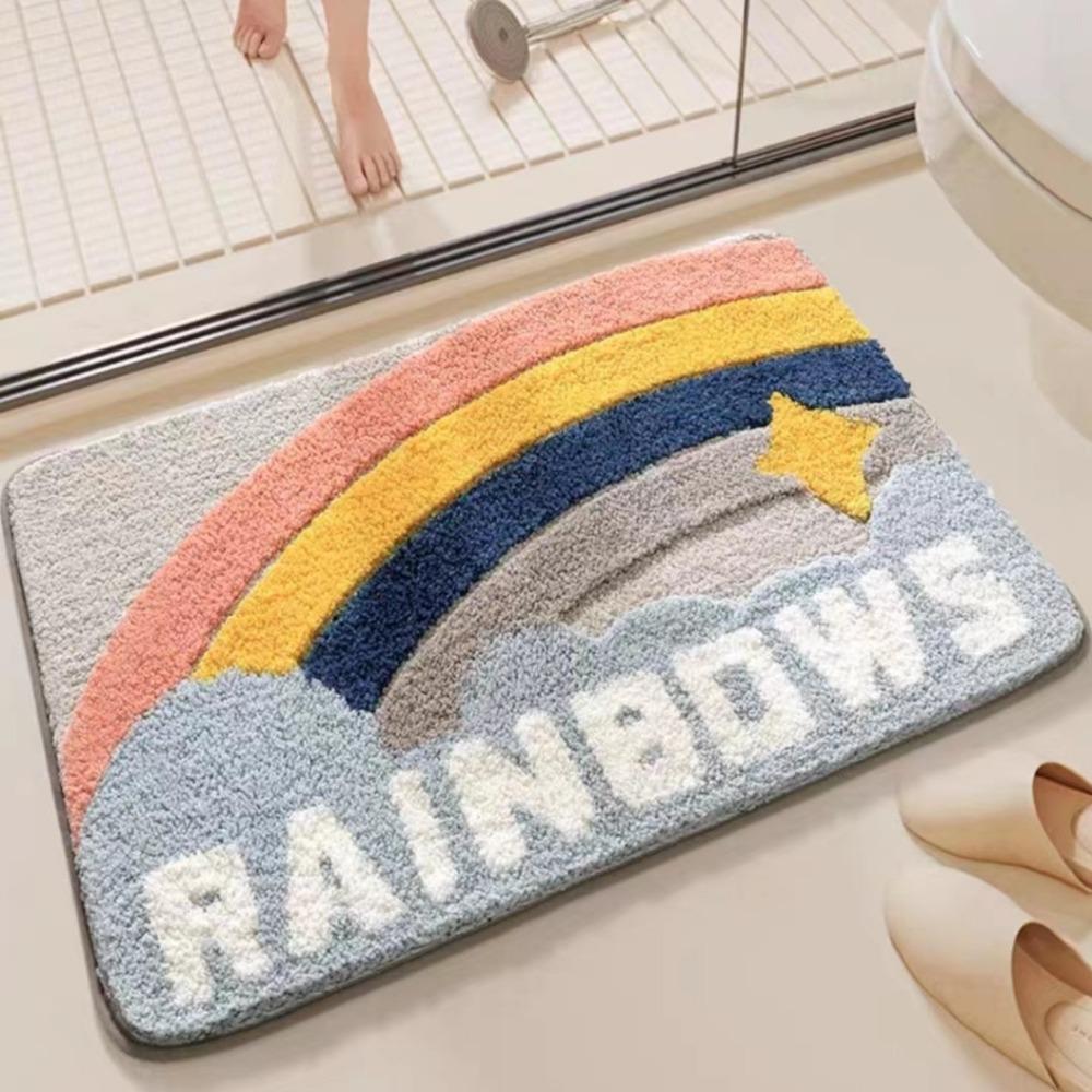 Non-slip Bathroom Floor Mat Microfiber Door Mat Kitchen Foot Mat Absorbent Carpet  Bathroom