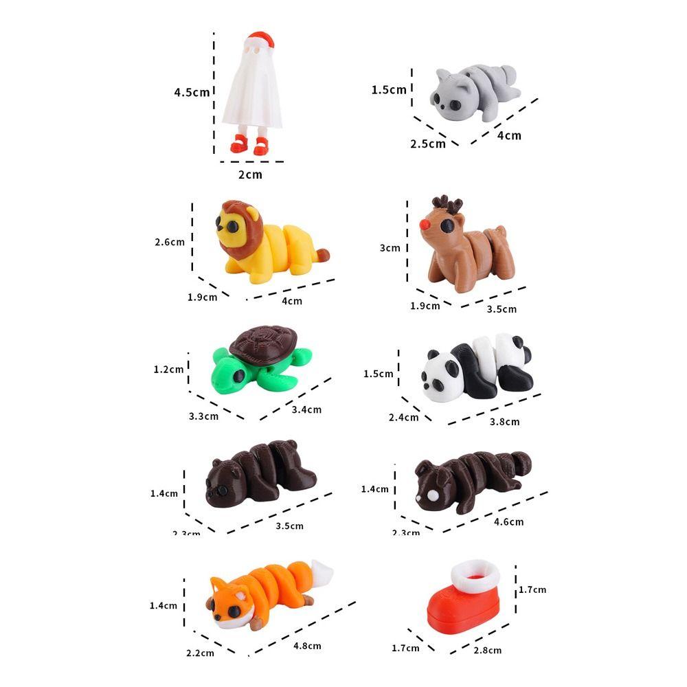 Cute Critter Style Multi-Joint Fidget Toys Multi-Jointed Movable Office Desk Decoration  Home Decor