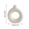 1 Stück Imitationskeramik reinweiße Vase Dekoration Vase Dekoration Donut Muster Blumentopf Schreibtisch Design Sinn Dekor