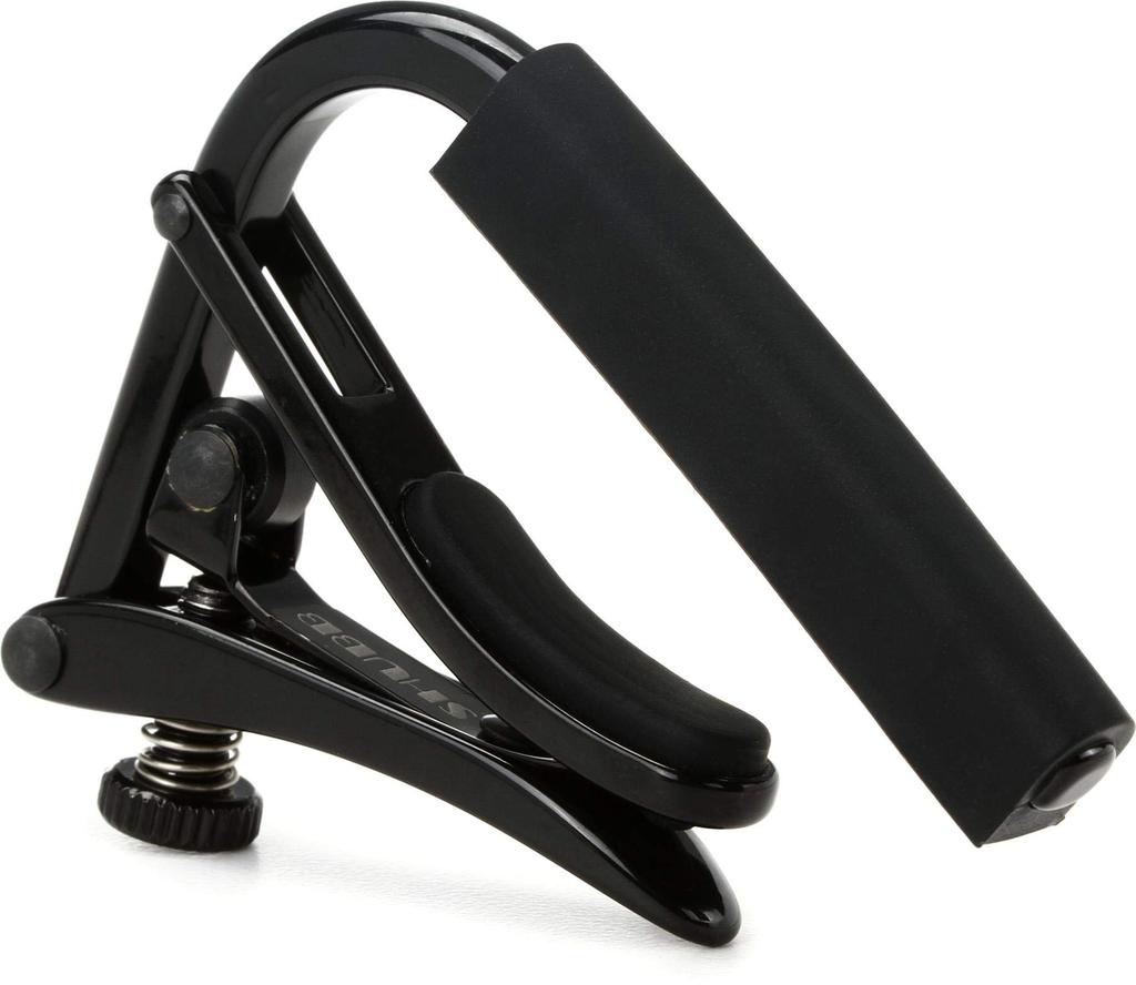 SHUBB Black Chrome Capo for Acoustic Guitar C-1K