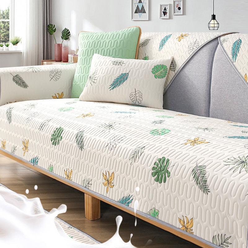 Lateks Iskald Silke Sofapute Sommer Sommer Sklisikker Sommermatte Enkel Moderne Lær Sofatrekk Dekkduk