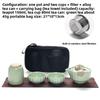 Household Tea Set Teapot Cup Portable Outdoor Kungfu Tea Set One Pot Two Cups Chinese Teas Ceremony Accessories Business Gift
