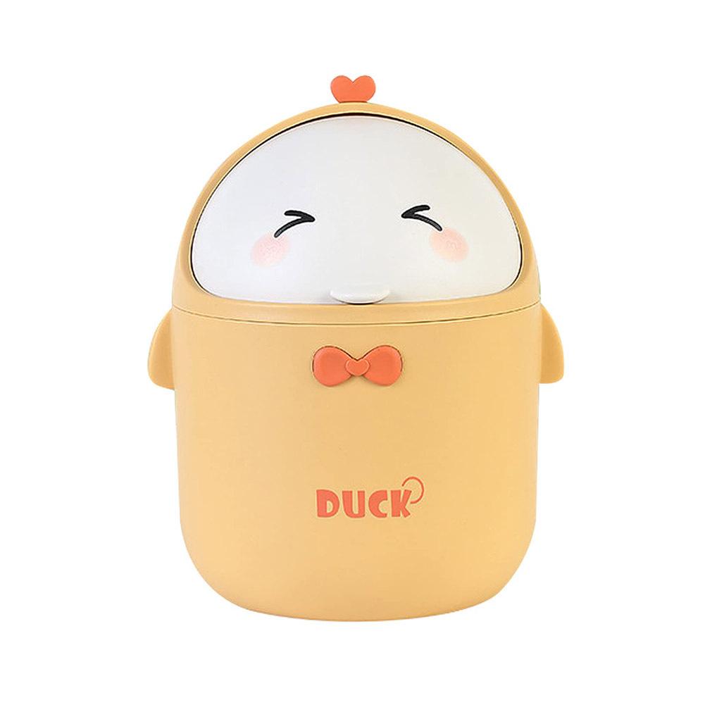 

Мини-настольный мусорный бак с крышкой, портативный милый мультяшный мусорный бак, органайзер для спальни, офисный автомобиль, небольшой мусорный бак для хранения канцелярских принадлежностей