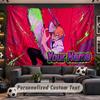 Wall Hanging Tapestry Custom NameChainsaw Man Pattern Personalized Printed Fabric Wall Decor
