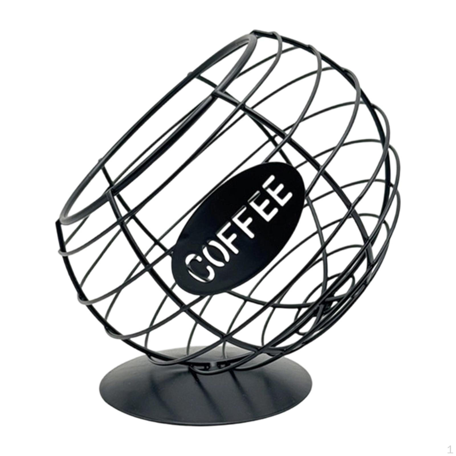 

Coffee Capsule Container with Large Capacity for The Kitchen Worktop, Organizer Black 12cmx16cm