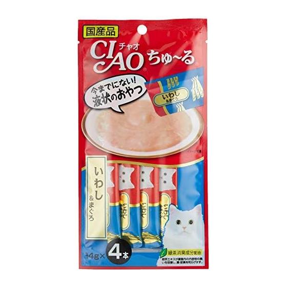 CIAO Churu Sardine & Tuna 4 Pieces Set of 6