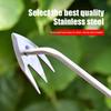 Gardening 3-Teeth Weeder Puller Long Handle Heavy Duty Outdoor Garden Lawn Farm Backyard Weed Remover Manual Weeding Uprooting Pulling Tools