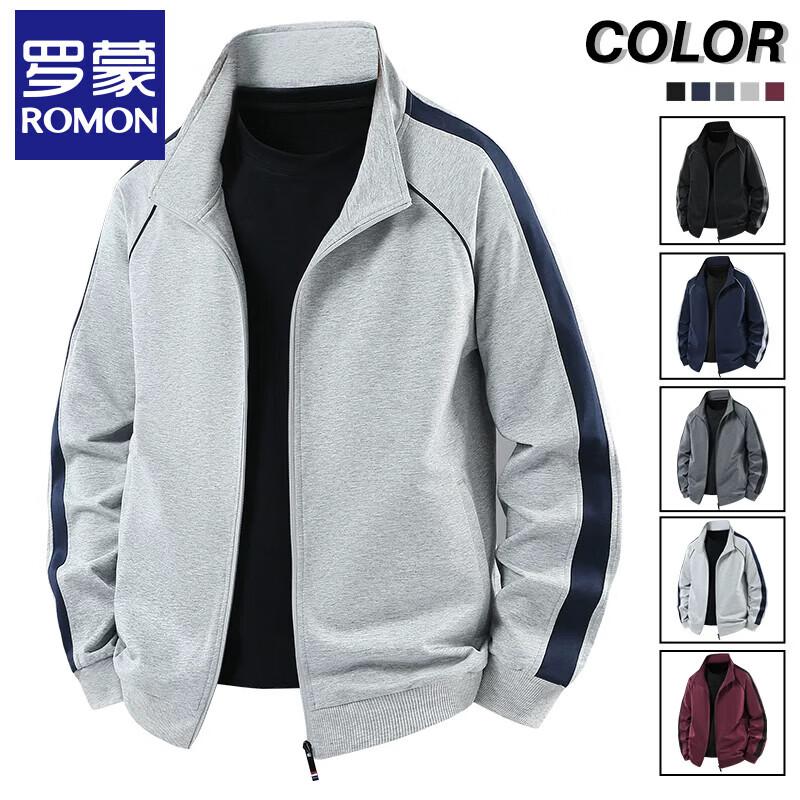 Romons Men's Breathable Zip-Up Stand Collar Sports Jacket