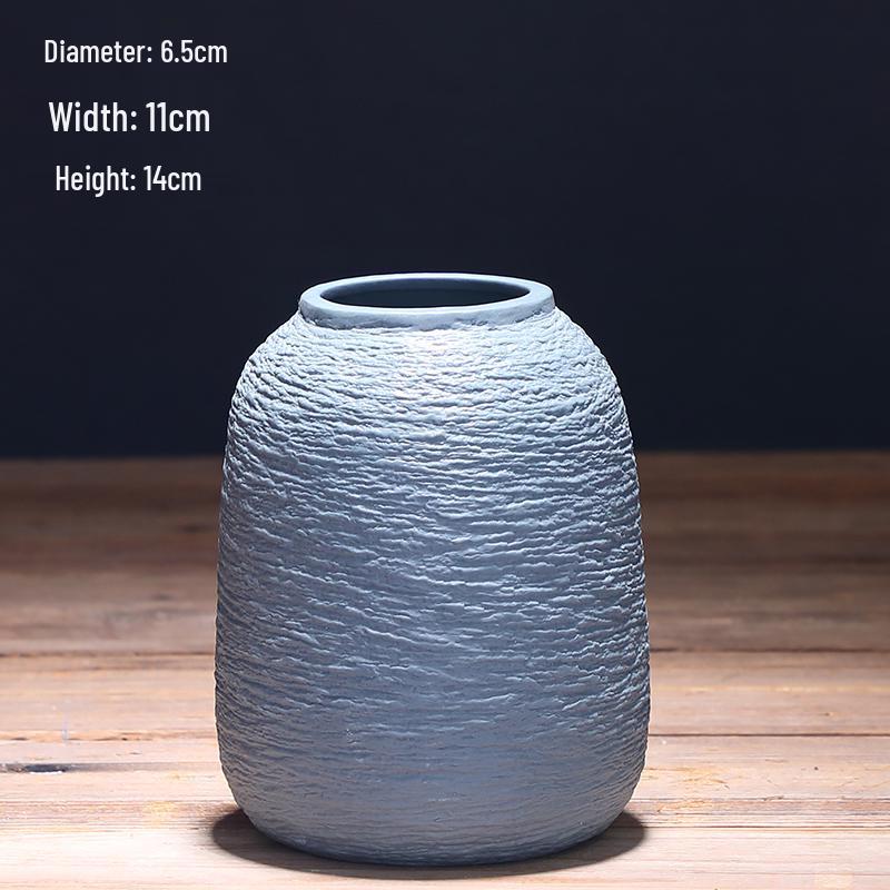 Modern Nordic Ceramic Dried Flower Vase - Minimalist Hydroponic Container for Home Decor