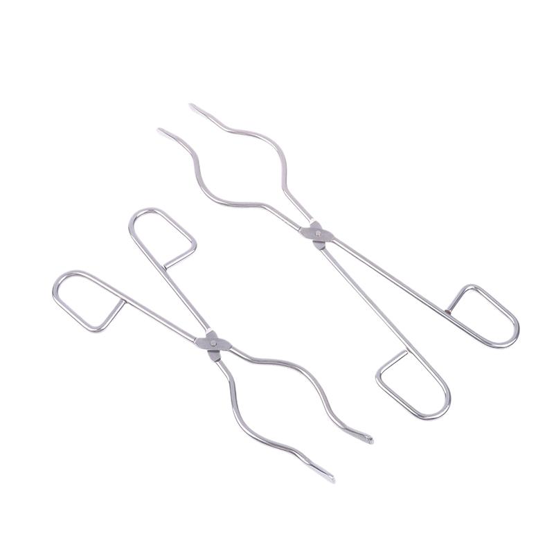 Pince à creuset professionnelle en acier inoxydable 19/24/29 cm, support de pince à fusion de graphite, pinces à bécher chromées pour saisir