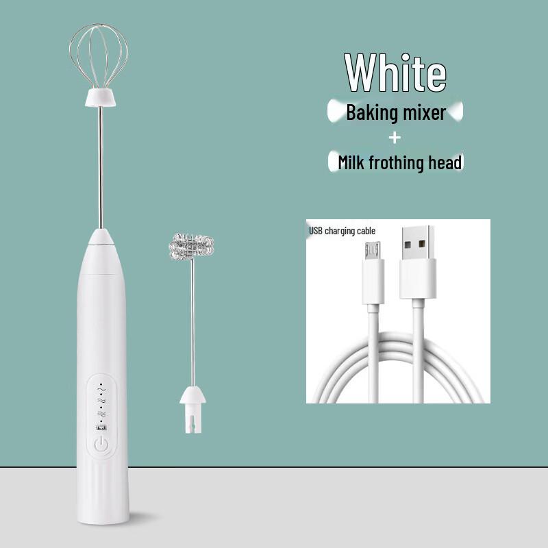 

ZISIZ Cordless Handheld Electric Egg Beater and Milk Frother (2-Pack)
