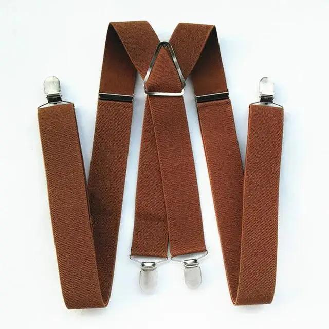 1 Pcs Fashion Women Men Unisex Clip On Braces Elastic Slim Suspender Y Back Suspenders Male Pants