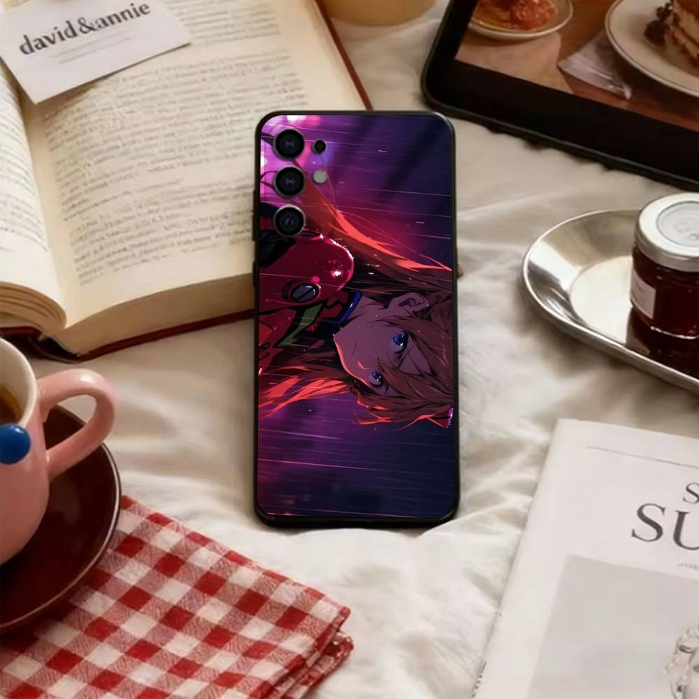 EVA Soryu Asuka Langley Phone Case For Samsung S25,S24,S21,S22,S23,S30,Ultra,S20,Plus,Fe,Lite,Note,10,Soft Black Cover
